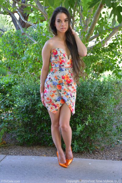 Angelina Floral Dress And Heels FTV Girls
