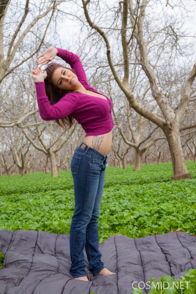 Aubrey Chase Aubreys Purple Sweater Cosmid