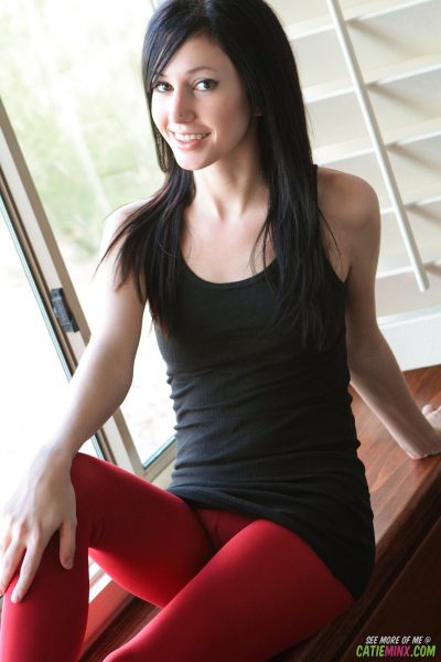 Catie Minx Red Tights