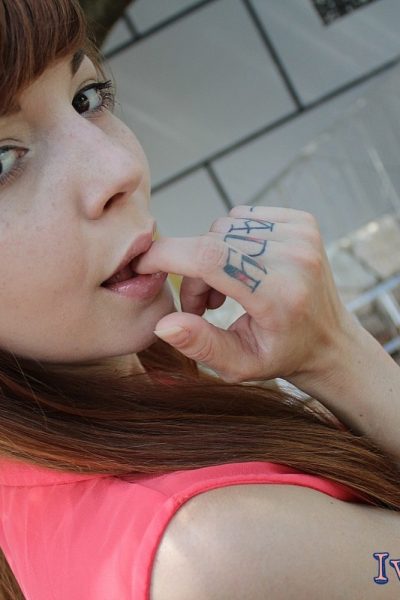 Ivy Jean Sneaky Outside