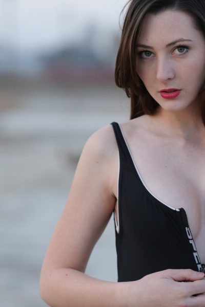 Jessica Black Zipper Bikini