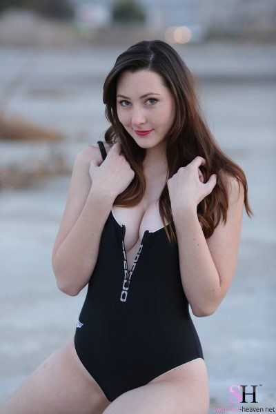 Jessica Black Zipper Bikini