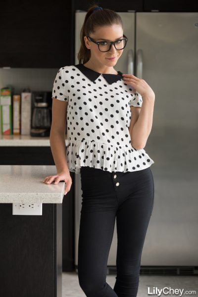 Lily Chey Polka Dots and Glasses