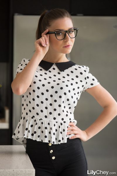 Lily Chey Polka Dots and Glasses