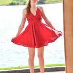 Myra Red Dress Upskirt FTV Girls