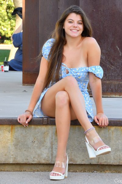 Scarlett FTV Girls Blue Dress Flasher